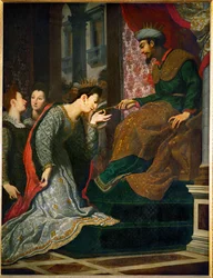 Esther devant Assuérus (généralement identifié comme Xerxès I) (peinture sur toile)