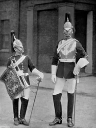 Un cavalier et un trompette des Royal Horse Guards, 1896