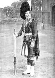 Sergent-major, Les Cameron Highlanders de la Reine, vers 1880