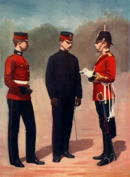 Les Royal Lancasters : Lieutenant, Capitaine, Adjudant, 1900
