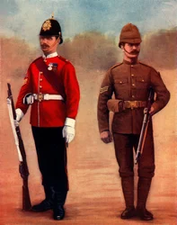 Sergent-major du régiment du West Yorkshire et sergent du régiment du Yorkshire, 1900