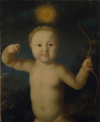 Portrait du tsarévitch Pierre Petrovitch de Russie 1715-1719 en Cupidon, 1772