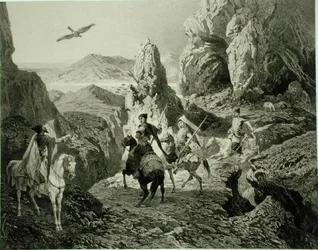 Chasse au Faucon près d