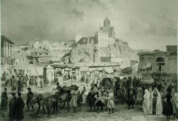 Le Bazar sur la place Maidan, Tiflis, Géorgie, planche 25 d