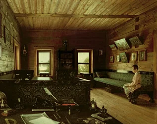 Le bureau dans la maison de Nikolaï Milioukov à Ostrovky, 1844