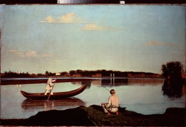 Un pêcheur à la ligne