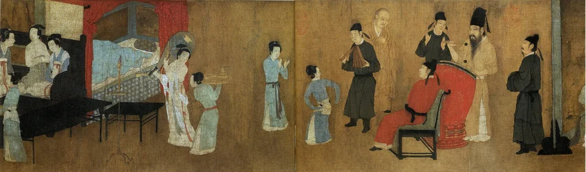 Les réjouissances nocturnes de Han Xizai (détail)