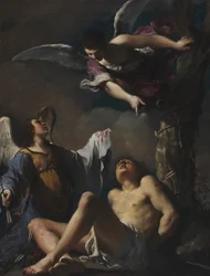 Saint Sébastien secouru par deux anges