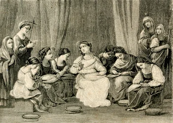 Adolescence de la Vierge, par Guido Reni, Sanctuaire de la Sainte Maison, Loreto, Marches, Italie