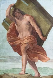 Fresques du plafond de la salle du mariage Aldobrandini, représentant des scènes des histoires de Samson