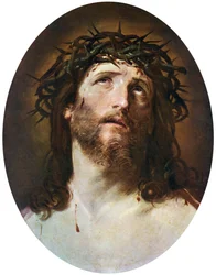 Tête du Christ couronnée d