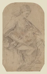 Nativité (recto) ; Femme enturbannée (verso)