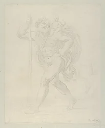Saint Christophe marchant avec l