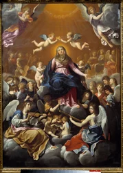 Le Couronnement de la Vierge. Peinture de Guido Reni, dit le Guide (1575-1642)