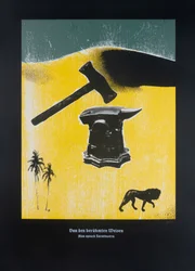 Sur les fameux sages, Ainsi parlait Zarathoustra, 2024 (gravure sur bois et sérigraphie)