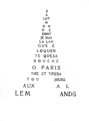 Calligramme de la tour Eiffel