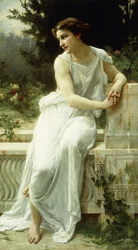 Jeune fille de Pompéi dans un jardin