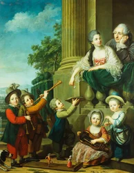Portrait de groupe de la famille Perceval