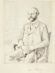 Directeur C. A. Zitting, étude de portrait