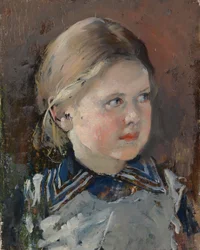 Tête de jeune fille, étude pour le portrait de famille du baron Magnus von Born