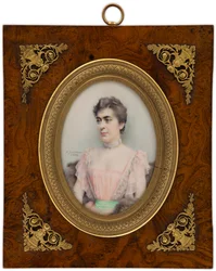 Portrait miniature de la jeune baronne Delort de Gléon