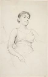 Jeune femme assise