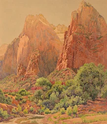 Les Patriarches, parc national de Zion, 1924.