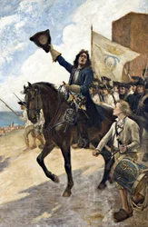 Grande guerre du Nord : Magnus Stenbock, feld marechal suedois, a la bataille de Helsinborg