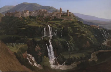 Vue de Tivoli en Italie