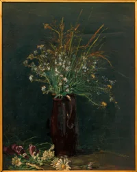 Nature morte de myosotis