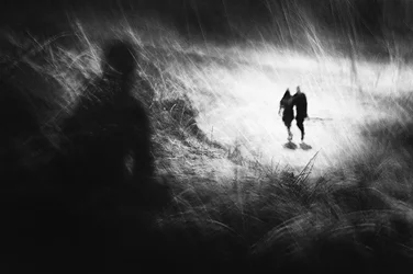 Chemin éthéré avec ombre
