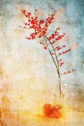 Baies rouges et pommes