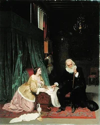 Visite du médecin, 1859