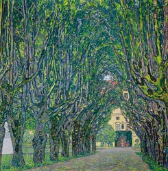 Avenue dans le parc du château de Kammer, 1912