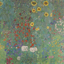 Jardin de ferme avec tournesols