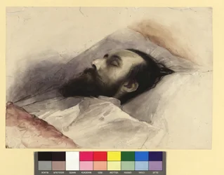 Julius Lott (1836-1883) sur son lit de mort