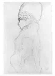 Dame avec un chapeau haut, vers 1917