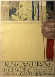 Affiche pour la Ière exposition de la Sécession (censurée)