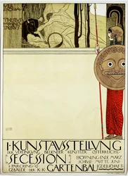 Affiche de la première exposition du mouvement artistique "Sécession".