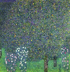 Roses sous les arbres, vers 1905