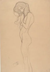Étude de nu féminin debout pour la Frise Beethoven, 1901