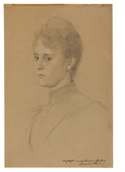 Étude pour un portrait (Mme Heymann?), vers 1892