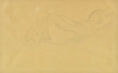 Femme allongée sur le dos, partiellement vêtue