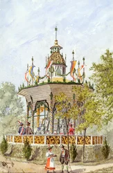 Le temple des offrandes de la fête des tireurs de Vienne de 1898