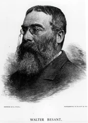 Sir Walter Besant, gravé par Gustav Kruell d