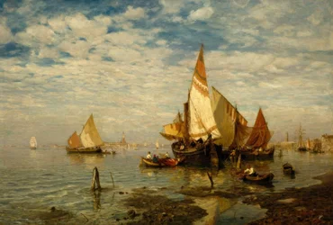 Dans la lagune près de Venise