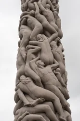 Monolithe des personnes, sculpture du parc Frogner, Oslo, Norvège, granit