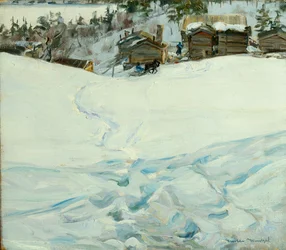 Ferme de montagne dans un paysage d