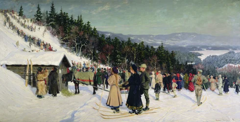 Compétition de ski à Fjelkenhill