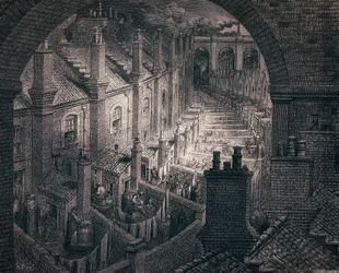 Terrasses de bidonvilles, par Gustave Doré